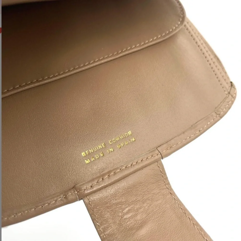 Dior Tan Leather compact wallet